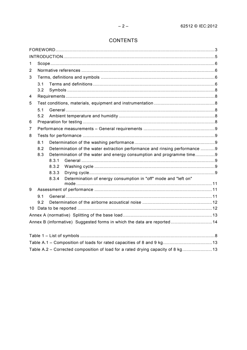 IEC 62512:2012 IEC 62512:2012 - Electric clothes washer-dryers for household use - Methods for measuring the performance
Released:9/27/2012 - Page 4 preview