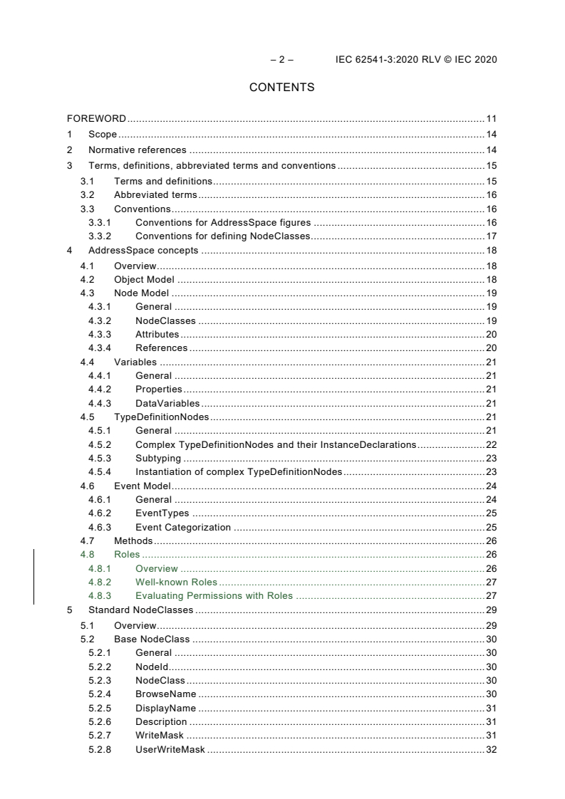 IEC 62541-3:2020 IEC 62541-3:2020 RLV - OPC Unified Architecture - Part 3: Address Space Model
Released:7/8/2020 - Page 4 preview