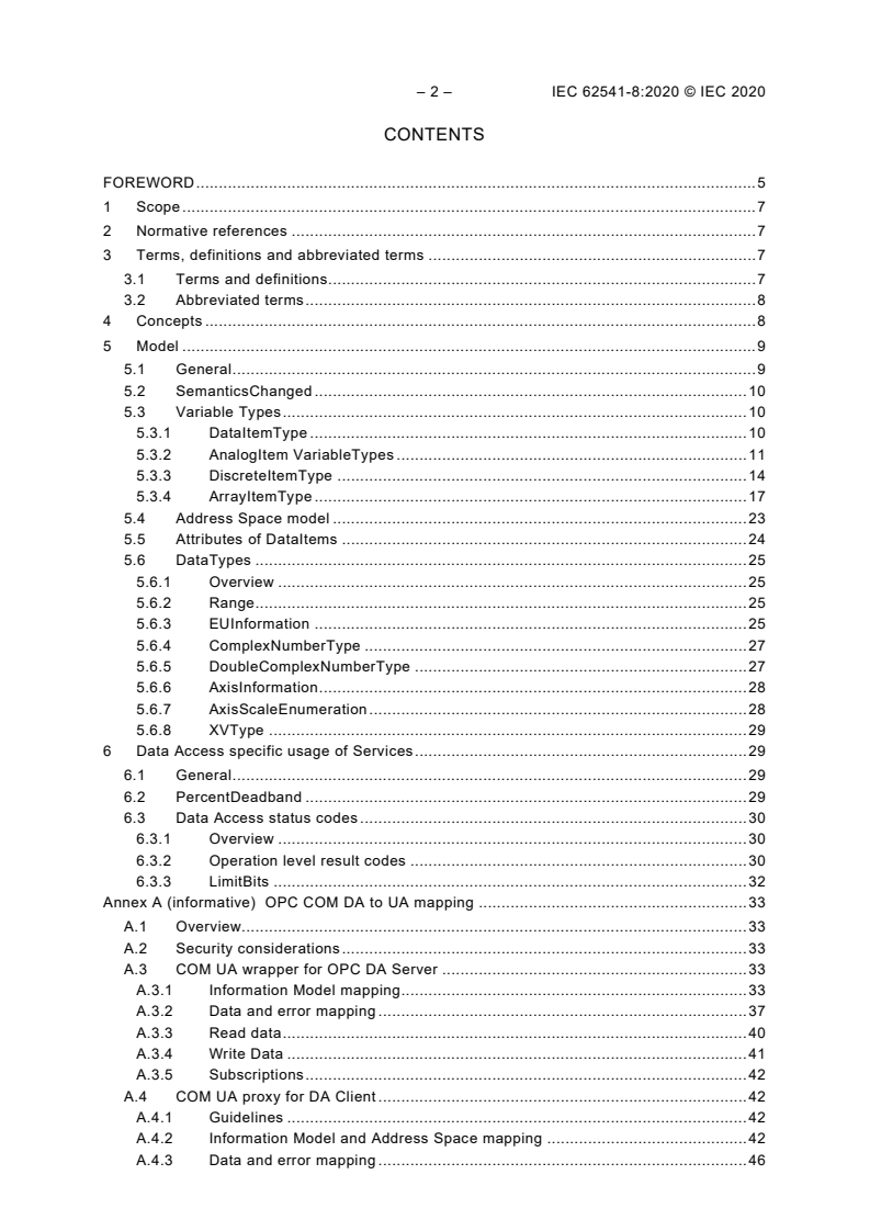 IEC 62541-8:2020 IEC 62541-8:2020 - OPC Unified Architecture - Part 8: Data Access
Released:6/22/2020 - Page 4 preview
