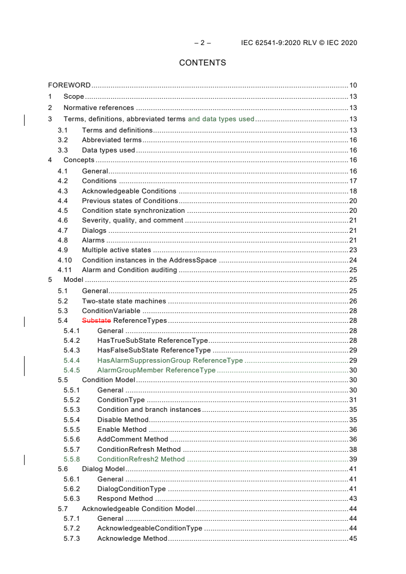 IEC 62541-9:2020 IEC 62541-9:2020 RLV - OPC unified architecture - Part 9: Alarms and Conditions
Released:6/18/2020 - Page 4 preview