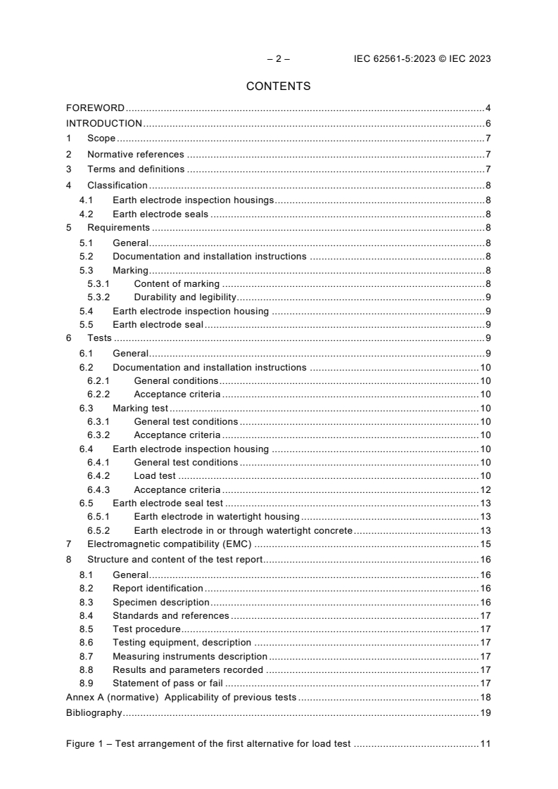 IEC 62561-5:2023 IEC 62561-5:2023 - Lightning protection system components (LPSC) - Part 5: Requirements for earth electrode inspection housings and earth electrode seals
Released:12/5/2023 - Page 4 preview