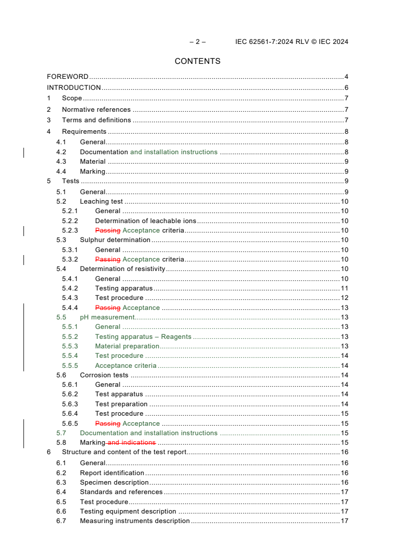 IEC 62561-7:2024 IEC 62561-7:2024 RLV - Lightning protection system components (LPSC) - Part 7: Requirements for earthing enhancing compounds
Released:2/22/2024 - Page 4 preview