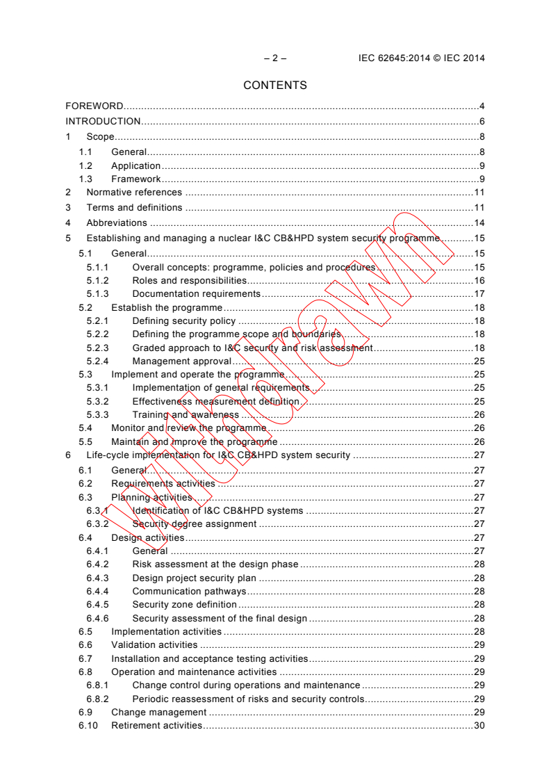 IEC 62645:2014 IEC 62645:2014 - Nuclear power plants - Instrumentation and control systems - Requirements for security programmes for computer-based systems
Released:8/21/2014 - Page 4 preview