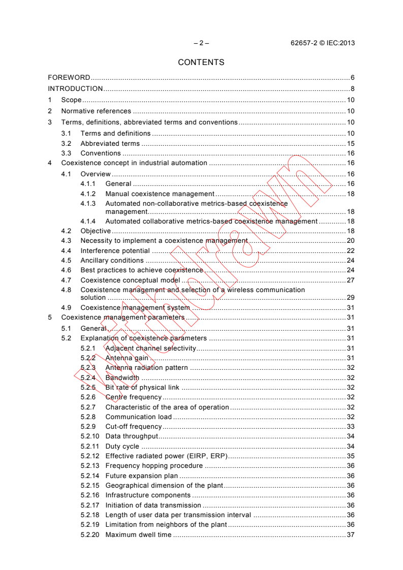 IEC 62657-2:2013 IEC 62657-2:2013 - Industrial communication networks - Wireless communication networks - Part 2: Coexistence management
Released:8/20/2013 - Page 4 preview