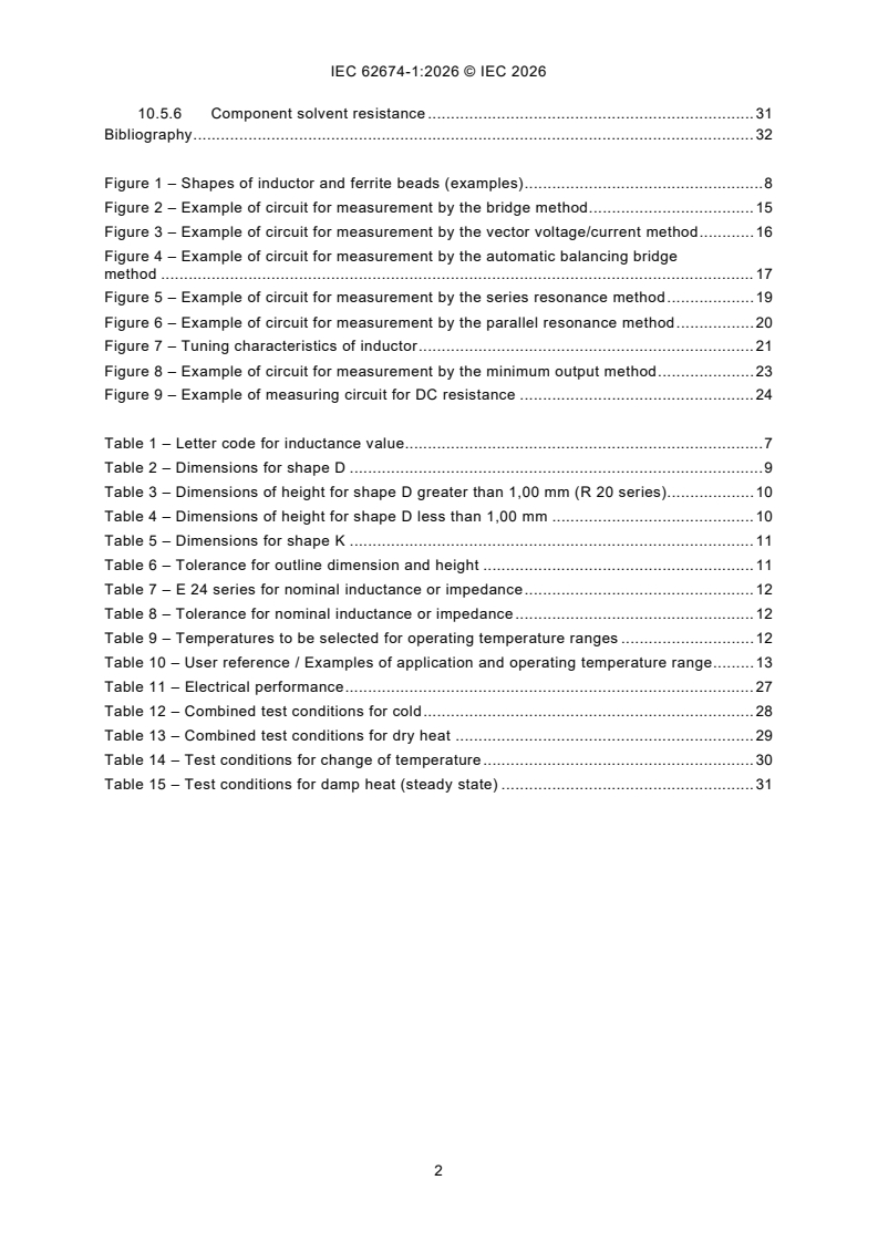 IEC 62674-1:2026 iec62674-1{ed1.0}en - IEC 62674-1:2026 - High frequency inductive components - Part 1: Fixed surface mount inductors for use in electronic and telecommunication equipment - Page 4 preview