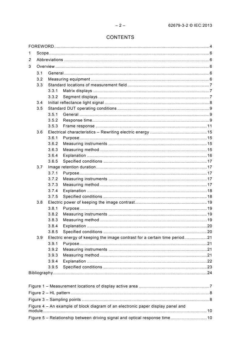 IEC 62679-3-2:2013 IEC 62679-3-2:2013 - Electronic paper display - Part 3-2: Measuring method - Electro-optical
Released:9/9/2013 - Page 4 preview