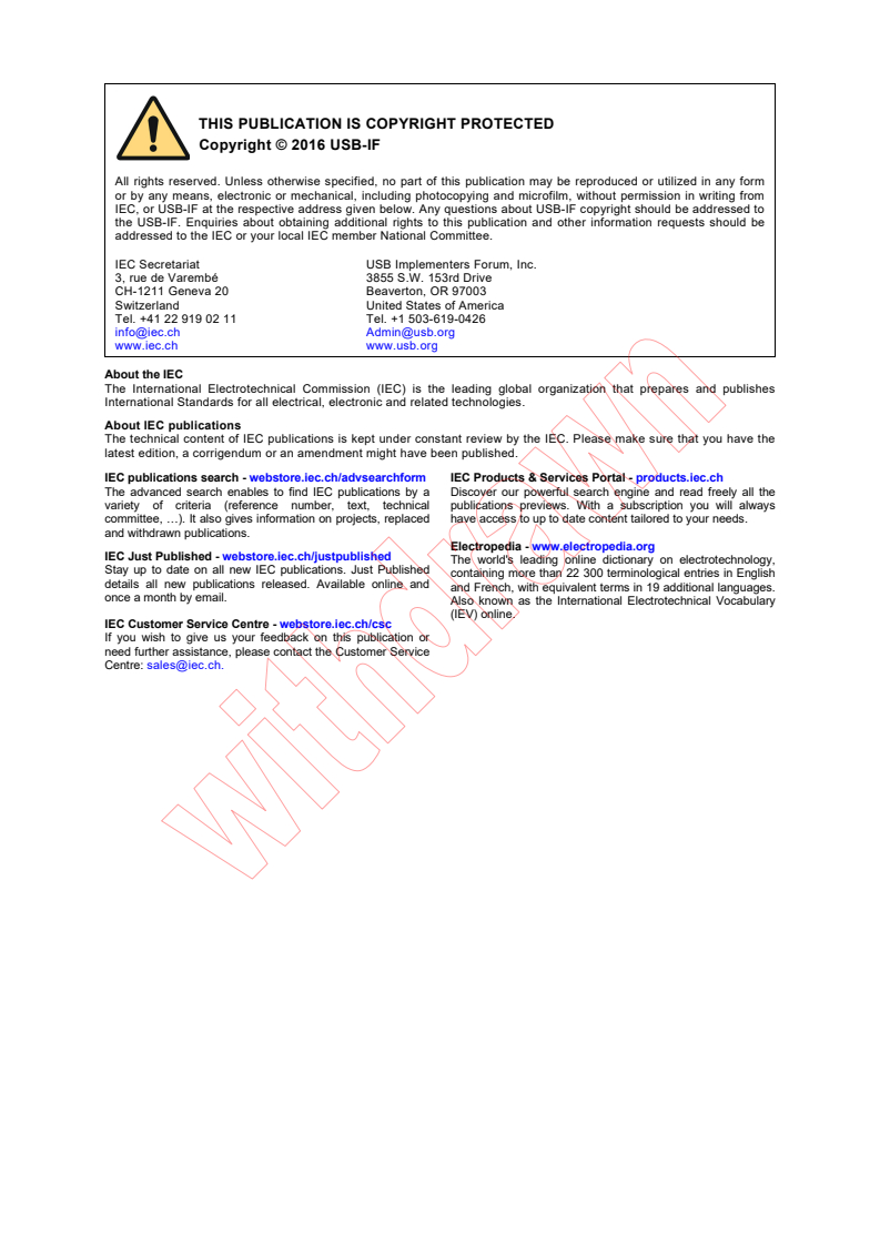 IEC 62680-1-2:2017 IEC 62680-1-2:2017 - Universal serial bus interfaces for data and power - Part 1-2: Common components - USB Power Delivery specification
Released:6/22/2017 - Page 2 preview