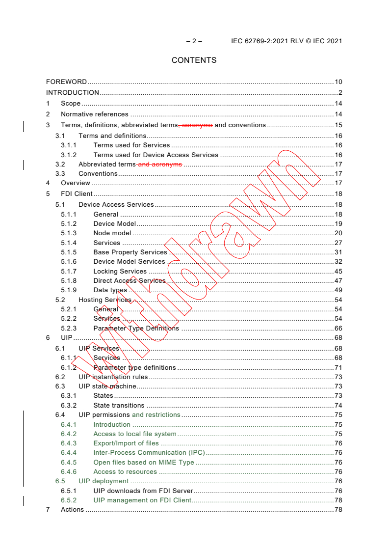 IEC 62769-2:2021 IEC 62769-2:2021 RLV - Field Device Integration (FDI) - Part 2: FDI Client
Released:2/5/2021 - Page 4 preview