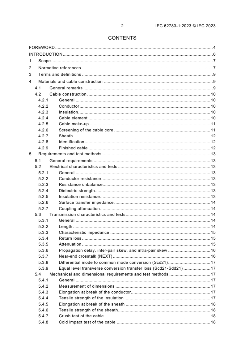 IEC 62783-1:2023 IEC 62783-1:2023 - Twinax cables for digital communications - Part 1: Generic specification
Released:5/12/2023 - Page 4 preview