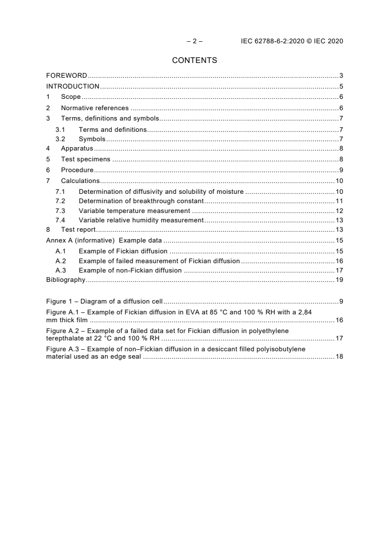 IEC 62788-6-2:2020 IEC 62788-6-2:2020 - Measurement procedures for materials used in photovoltaic modules - Part 6-2: General tests - Moisture permeation testing of polymeric materials
Released:3/19/2020 - Page 4 preview