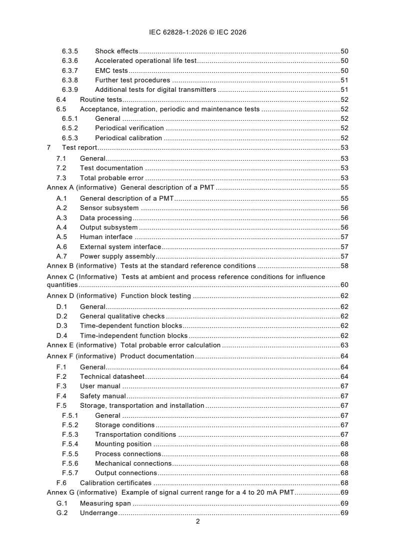 IEC 62828-1:2026 iec62828-1{ed2.0}en - Reference conditions and procedures for testing industrial and process measurement transmitters - Part 1: General procedures for all types of transmitters - Page 4 preview