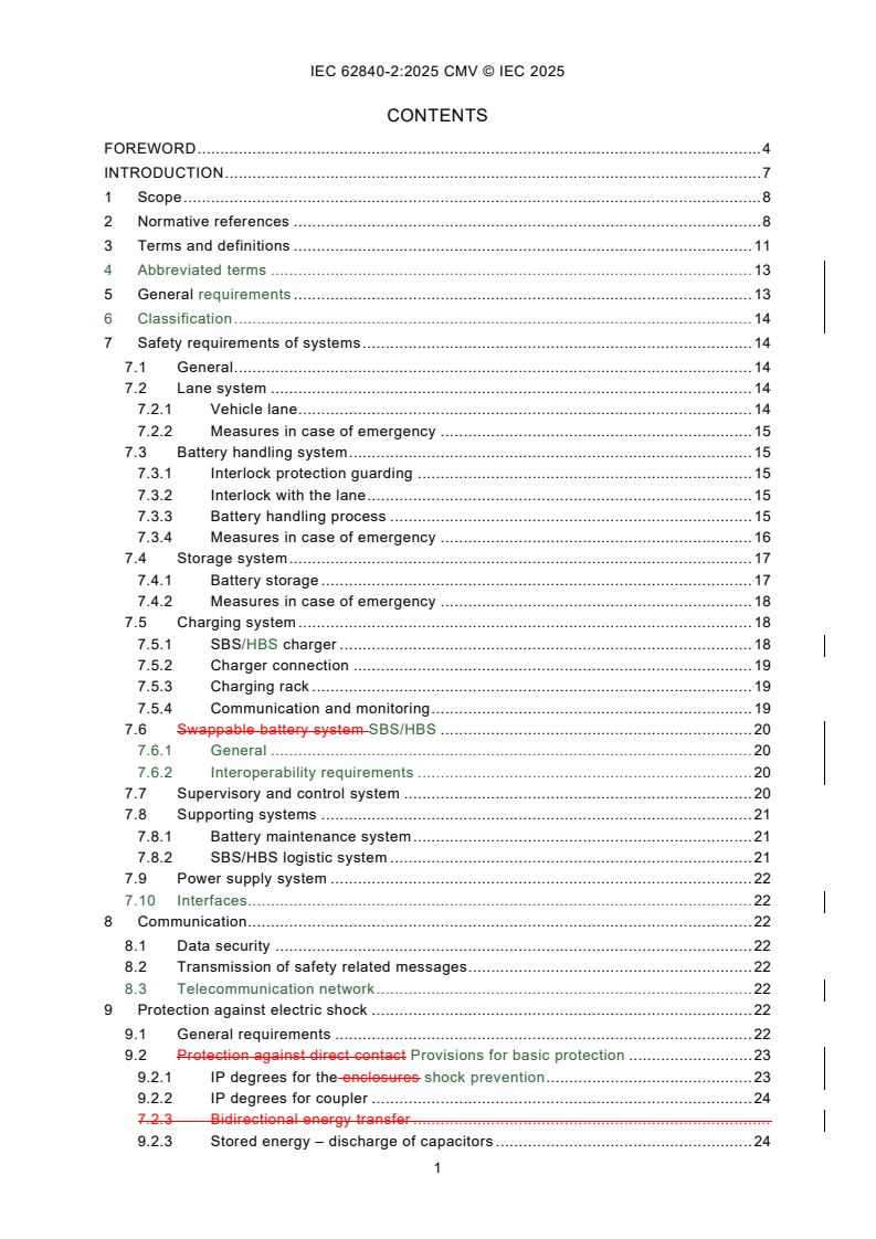 IEC 62840-2:2025 REDLINE IEC 62840-2:2025 CMV - Electric vehicle battery swap system - Part 2: Safety requirements
Released:7. 07. 2025
Isbn:9782832705674 - Page 3 preview