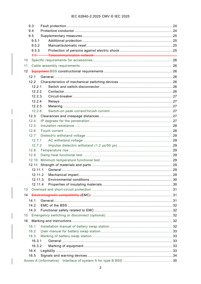 IEC 62840-2:2025 REDLINE IEC 62840-2:2025 CMV - Electric vehicle battery swap system - Part 2: Safety requirements
Released:7. 07. 2025
Isbn:9782832705674 - Page 4 preview