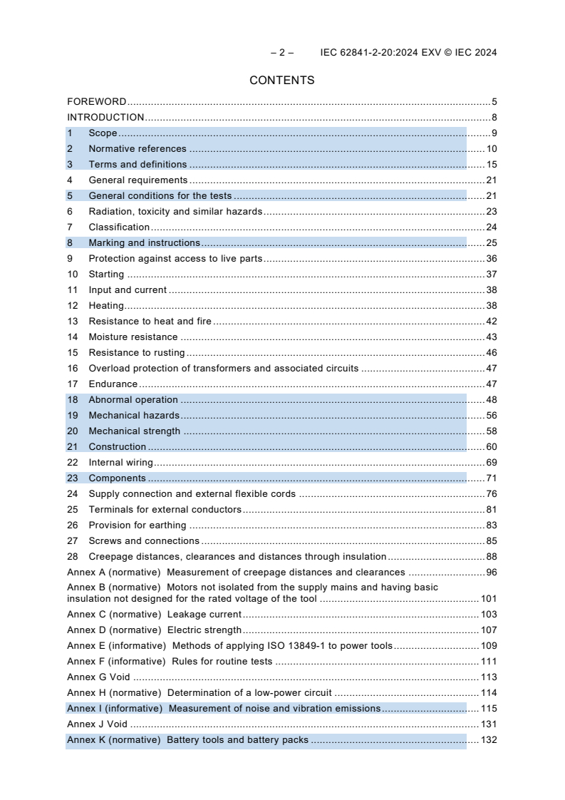 IEC 62841-2-20:2024 IEC 62841-2-20:2024 EXV - Electric motor-operated hand-held tools, transportable tools and lawn and garden machinery - Safety - Part 2-20: Particular requirements for hand-held band saws
Released:6/27/2024 - Page 4 preview
