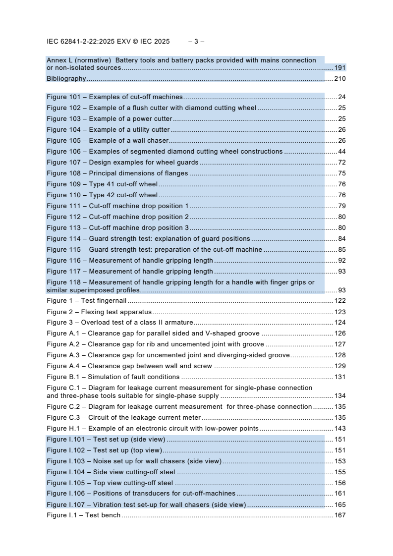 IEC 62841-2-22:2025 IEC 62841-2-22:2025 EXV - Electric motor-operated hand-held tools, transportable tools and lawn and garden machinery - Safety - Part 2-22: Particular requirements for hand-held cut-off machines - Page 4 preview