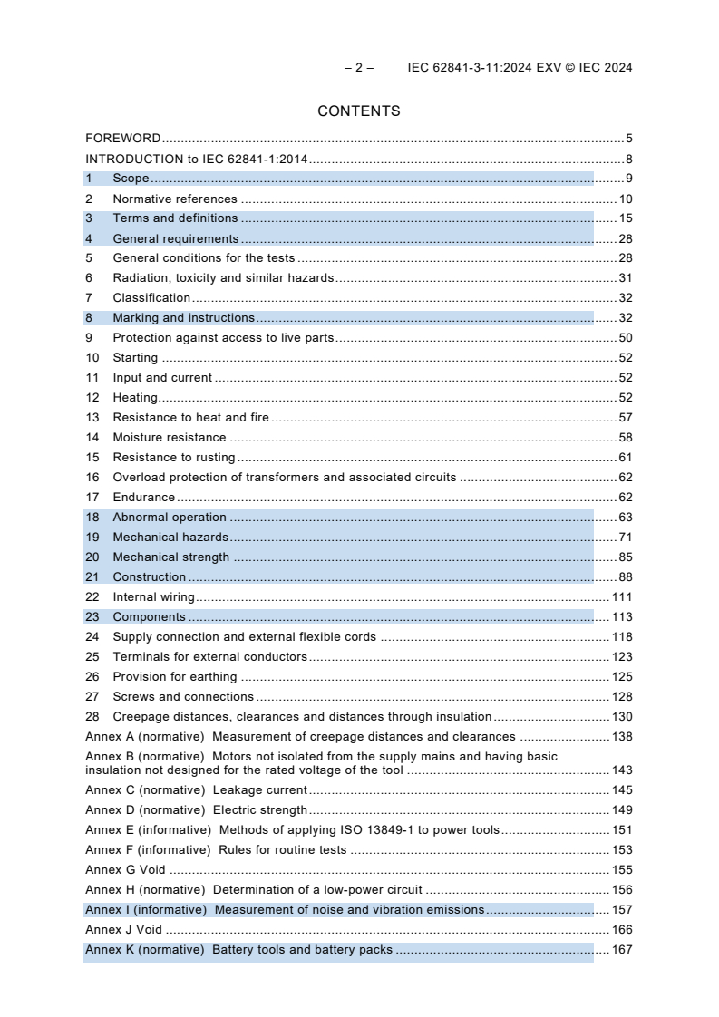 IEC 62841-3-11:2024 IEC 62841-3-11:2024 EXV - Electric motor-operated hand-held tools, transportable tools and lawn and garden machinery - Safety - Part 3-11: Particular requirements for transportable combined mitre and bench saws
Released:9/3/2024 - Page 4 preview