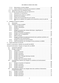 IEC 62933-5-2:2025 - Systèmes de stockage de l'énergie électrique (EES) - Partie 5-2: Exigences de sécurité pour les systèmes EES intégrés dans un réseau - Systèmes électrochimiques
Released:9. 12. 2025
Isbn:9782832708200 - Page 4 preview