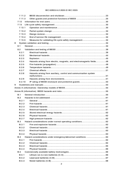 IEC 62933-5-2:2025 - Electrical energy storage (EES) systems - Part 5-2: Safety requirements for grid-integrated EES systems - Electrochemical-based systems
Released:9. 12. 2025
Isbn:9782832708200 - Page 4 preview