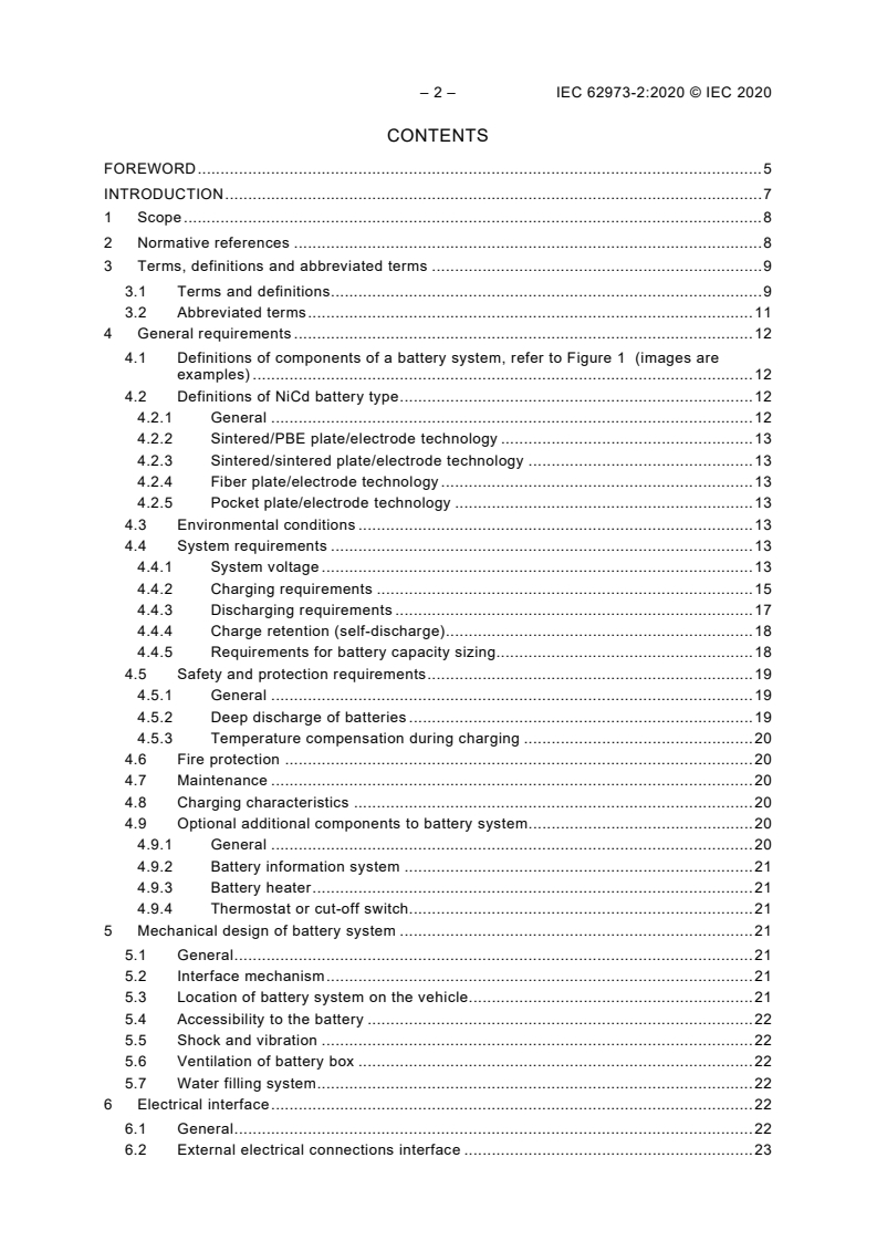 IEC 62973-2:2020 IEC 62973-2:2020 - Railway applications - Rolling stock - Batteries for auxiliary power supply systems - Part 2: Nickel Cadmium (NiCd) batteries
Released:5/27/2020 - Page 4 preview