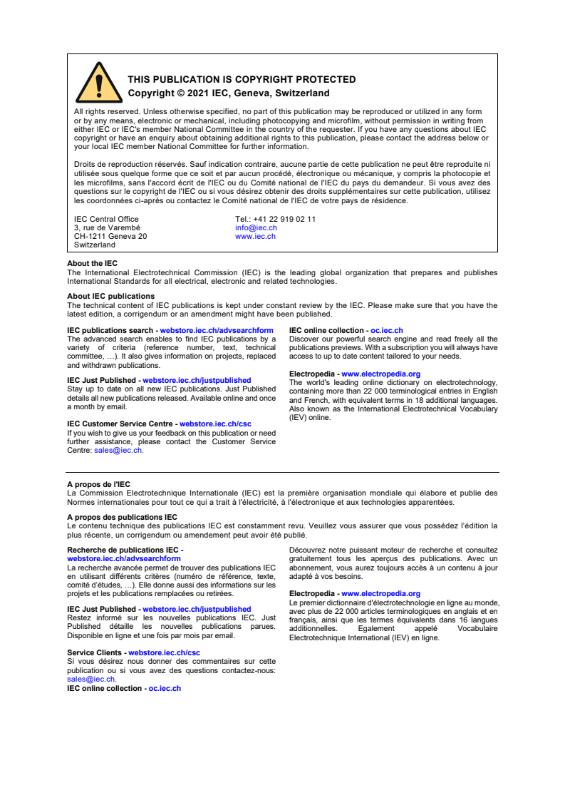 IEC 62990-2:2021 IEC 62990-2:2021 - Workplace atmospheres - Part 2: Gas detectors - Selection, installation, use and maintenance of detectors for toxic gases and vapours
Released:6/4/2021 - Page 2 preview