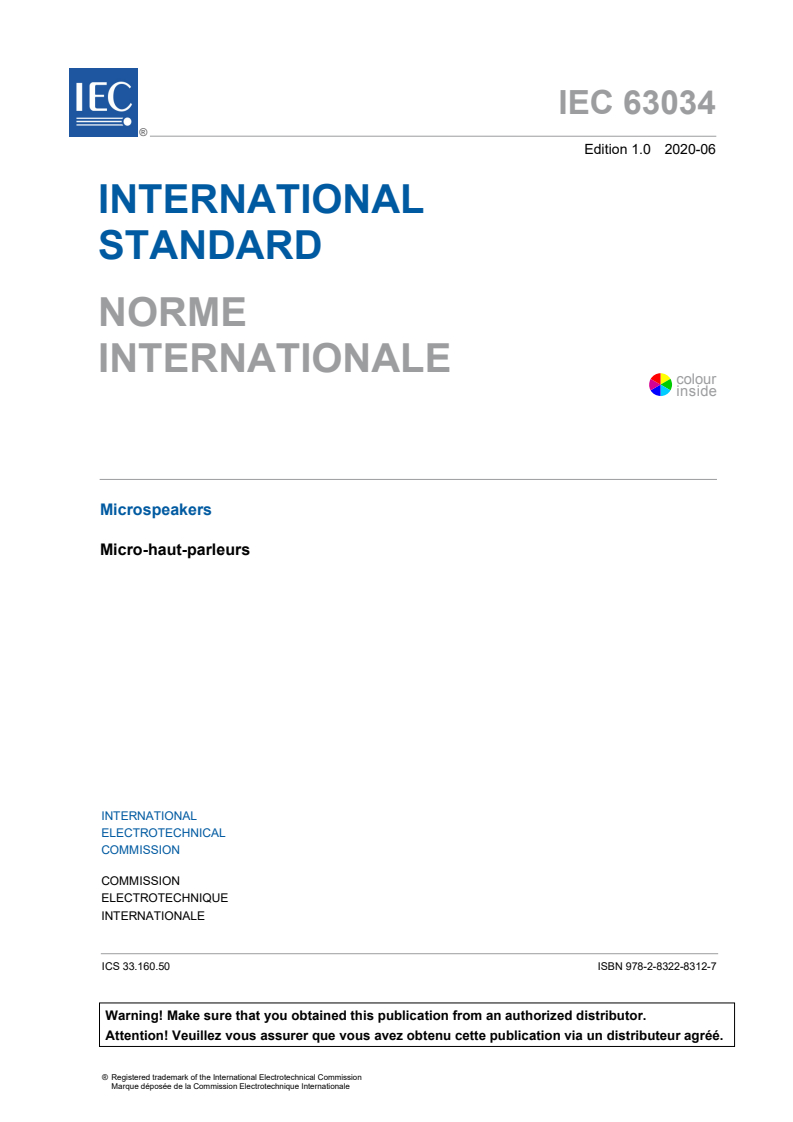 IEC 63034:2020 IEC 63034:2020 - Microspeakers
Released:6/24/2020 - Page 3 preview