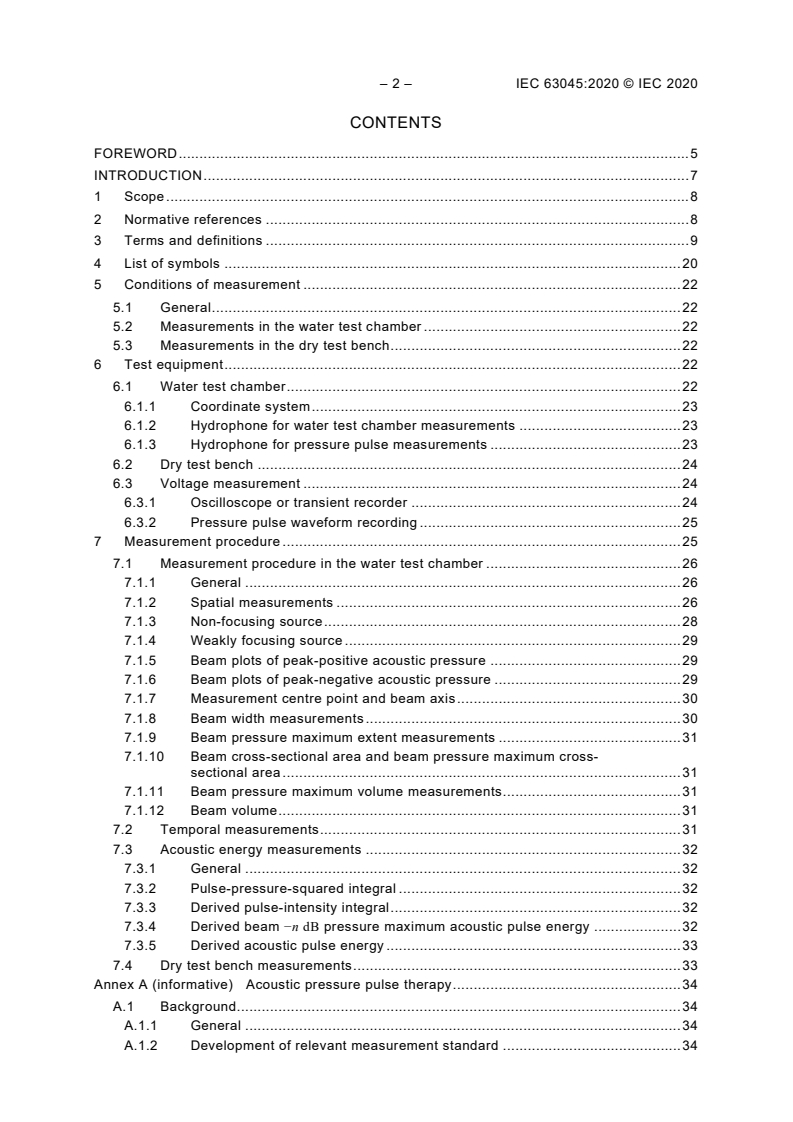 IEC 63045:2020 IEC 63045:2020 - Ultrasonics - Non-focusing short pressure pulse sources including ballistic pressure pulse sources - Characteristics of fields
Released:5/25/2020 - Page 4 preview
