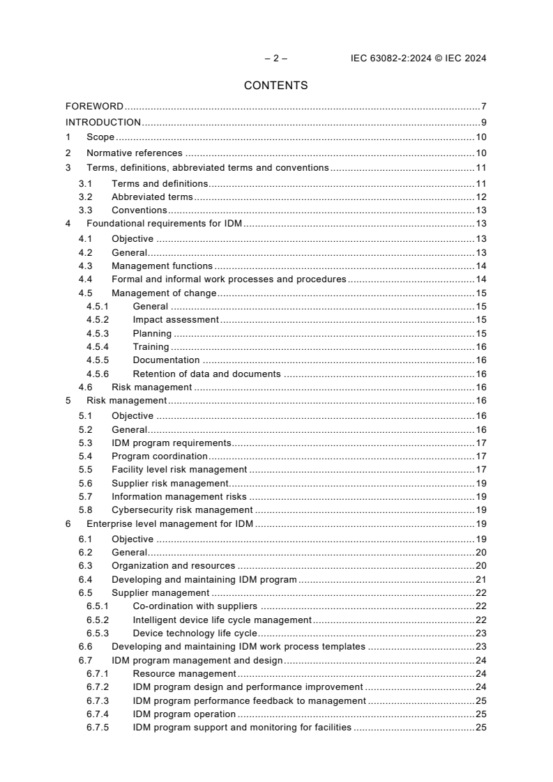 IEC 63082-2:2024 IEC 63082-2:2024 - Intelligent device management – Part 2: Requirements and recommendations
Released:8/13/2024 - Page 4 preview