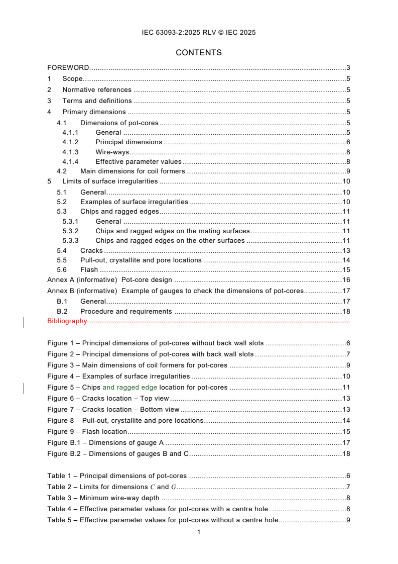 IEC 63093-2:2025 REDLINE IEC 63093-2:2025 RLV - Ferrite cores - Guidelines on dimensions and the limits of surface irregularities - Part 2: Pot-cores for use in telecommunications, power supply, and filter applications
Released:12/15/2025
Isbn:9782832709511 - Page 3 preview