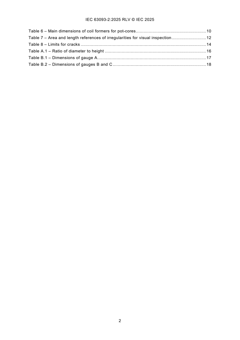 IEC 63093-2:2025 REDLINE IEC 63093-2:2025 RLV - Ferrite cores - Guidelines on dimensions and the limits of surface irregularities - Part 2: Pot-cores for use in telecommunications, power supply, and filter applications
Released:12/15/2025
Isbn:9782832709511 - Page 4 preview