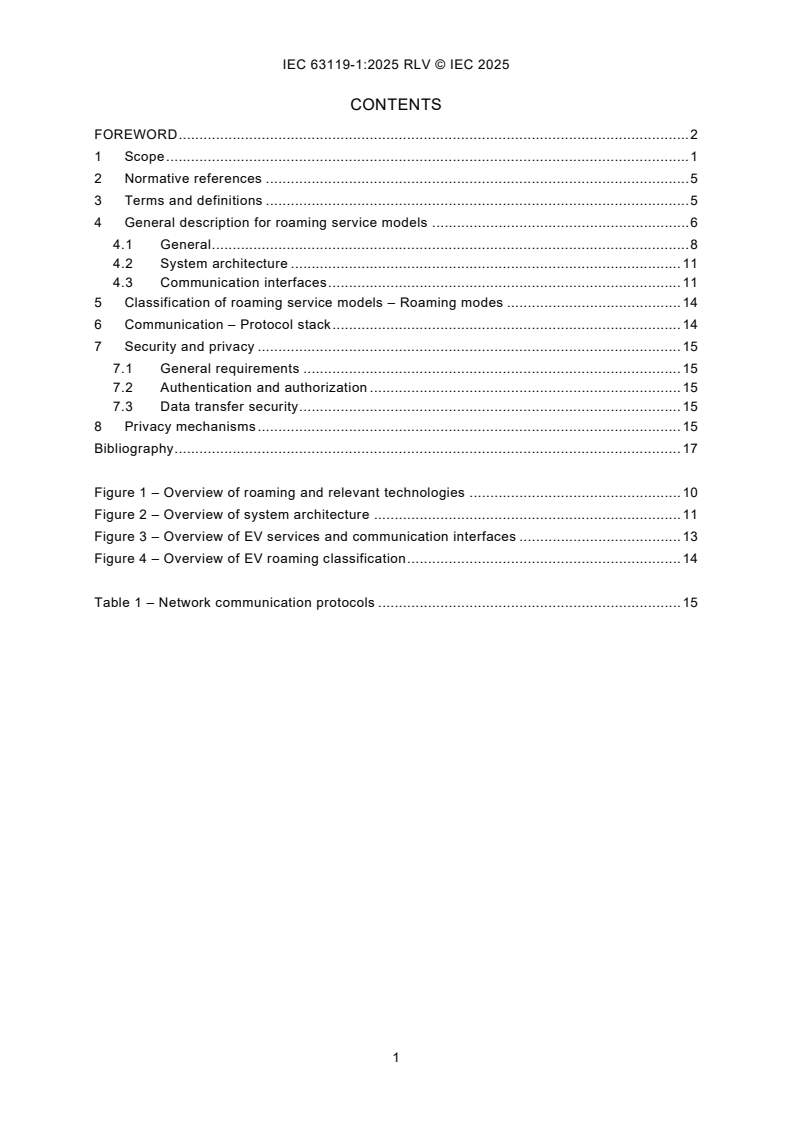 IEC 63119-1:2025 IEC 63119-1:2025 RLV - Information exchange for electric vehicle charging roaming service - Part 1: General
Released:8. 07. 2025
Isbn:9782832705766 - Page 3 preview