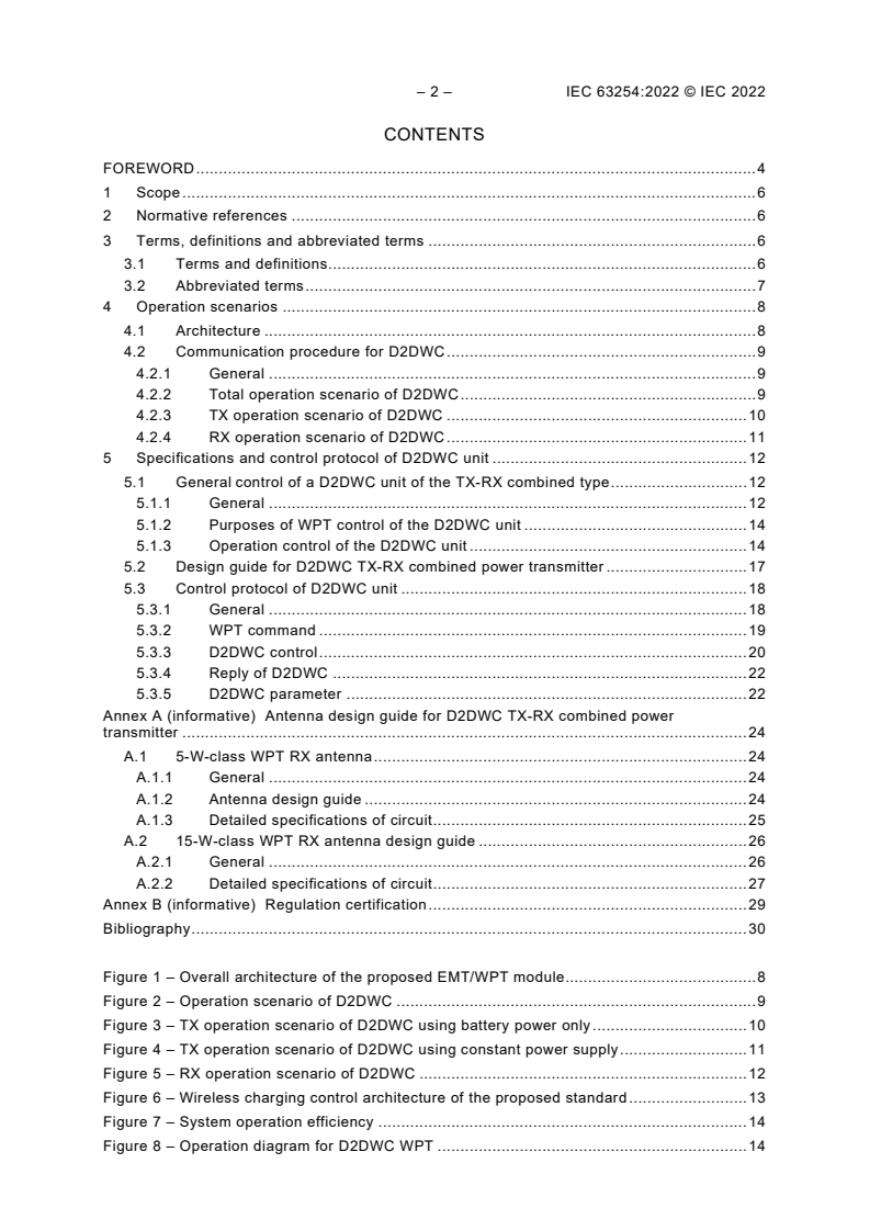 IEC 63254:2022 IEC 63254:2022 - Management and interfaces for WPT - Device-to-device wireless charging (D2DWC) for mobile devices with wireless power TX/RX module
Released:9/28/2022 - Page 4 preview
