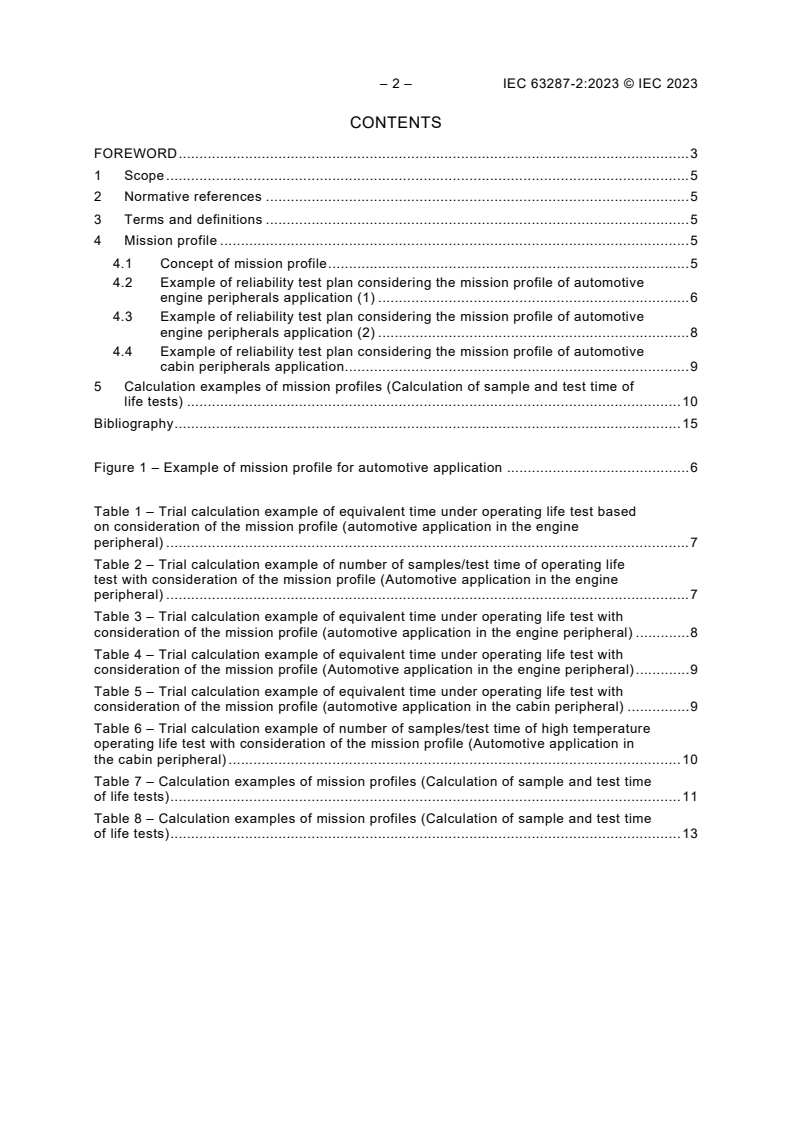 IEC 63287-2:2023 IEC 63287-2:2023 - Semiconductor devices - Guidelines for reliability qualification plans - Part 2: Concept of mission profile
Released:3/29/2023 - Page 4 preview