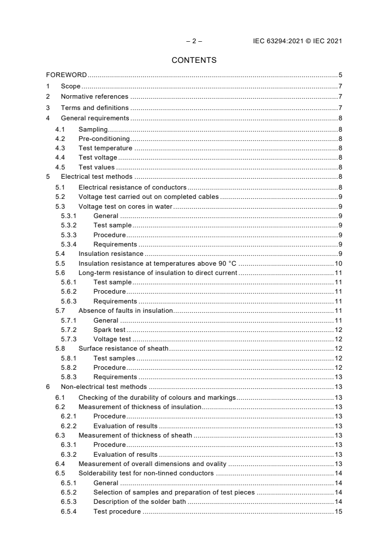 IEC 63294:2021 IEC 63294:2021 - Test methods for electric cables with rated voltages up to and including 450/750 V
Released:11/10/2021 - Page 4 preview