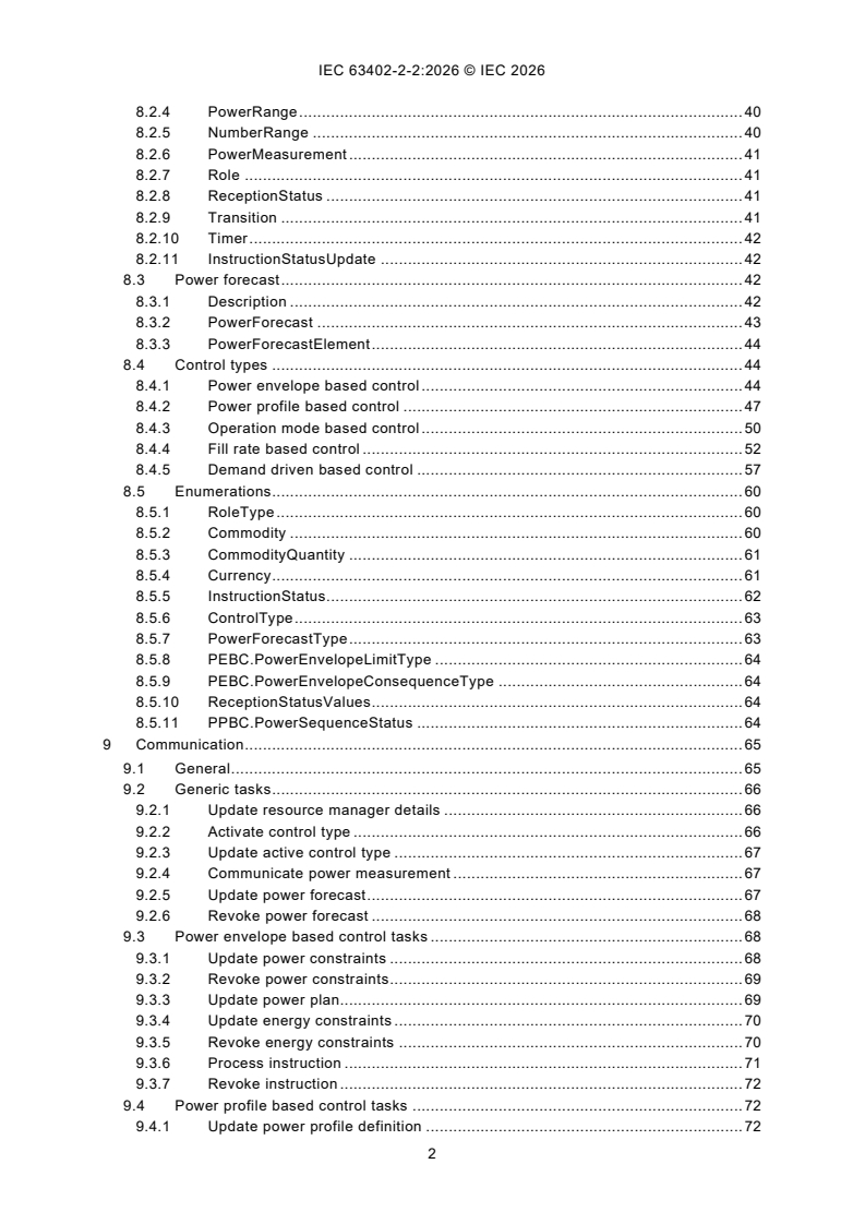 IEC 63402-2-2:2026 iec63402-2-2{ed1.0}en - Energy efficiency - Customer energy management system - Part 2-2: Data model and messaging - Interface between the customer energy manager and resource managers - Page 4 preview
