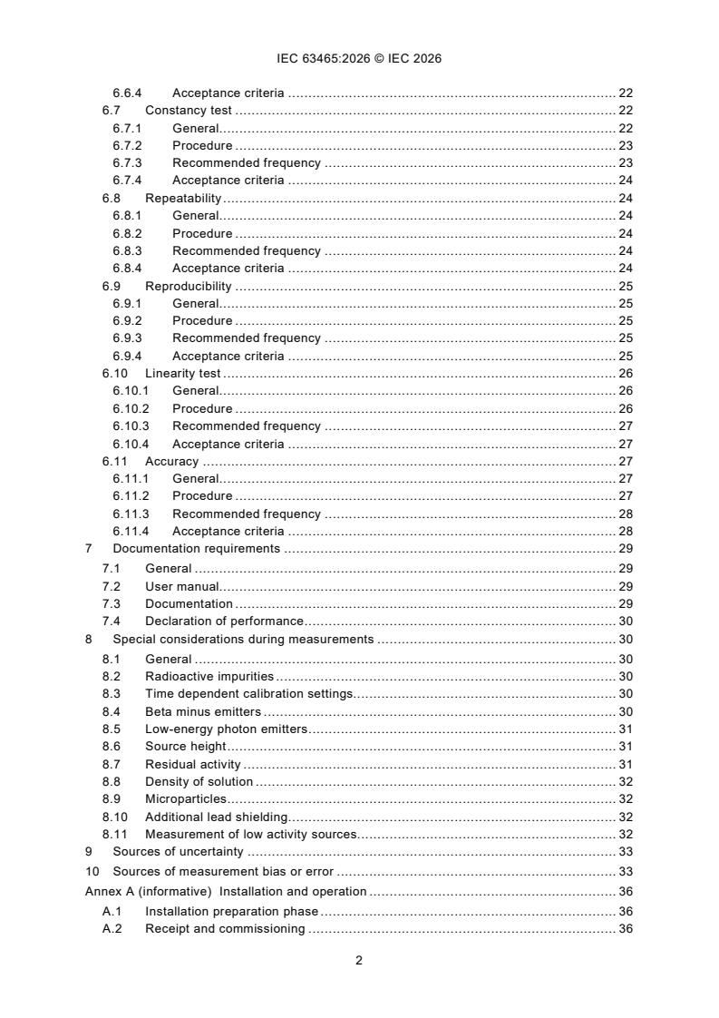 IEC 63465:2026 IEC 63465:2026 - Calibration and quality control in the use of radionuclide calibrators - Page 4 preview
