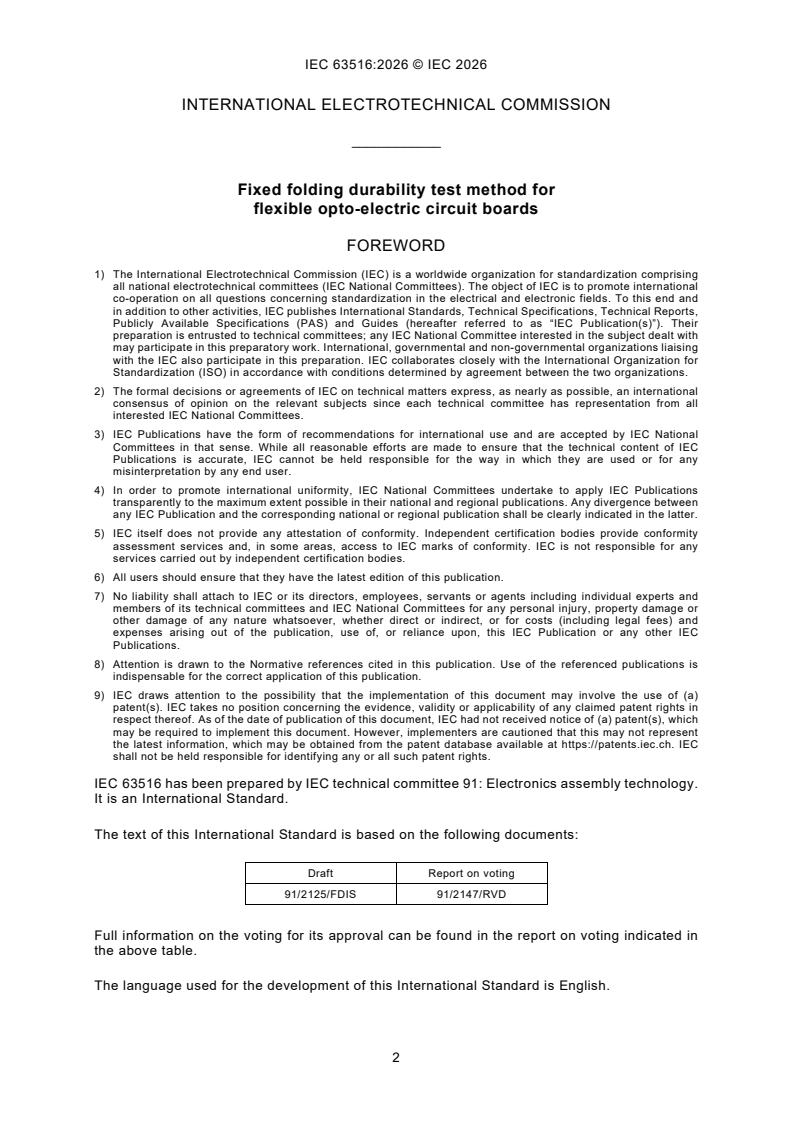 IEC 63516:2026 iec63516{ed1.0}en - Fixed folding durability test method for flexible opto-electric circuit boards - Page 4 preview