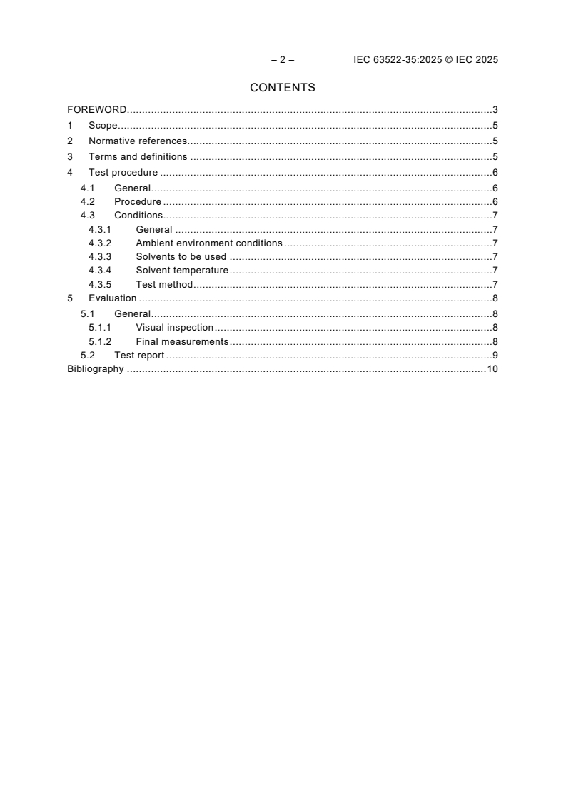 IEC 63522-35:2025 IEC 63522-35:2025 - Electrical relays - Tests and measurements - Part 35: Resistance to cleaning solvents
Released:2/27/2025 - Page 4 preview