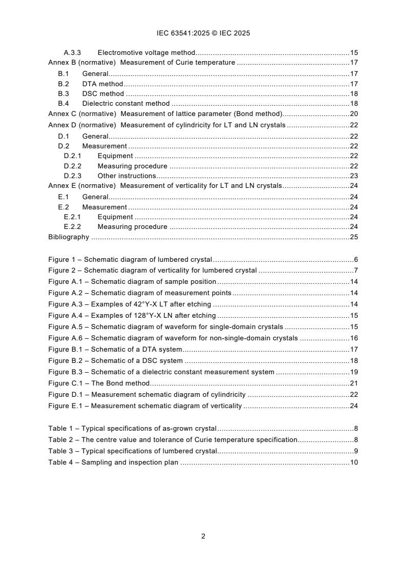 IEC 63541:2025 IEC 63541:2025 - Lithium tantalate and lithium niobate crystals for surface acoustic wave (SAW) device applications - Specifications and measuring methods
Released:19. 12. 2025
Isbn:9782832709467 - Page 4 preview