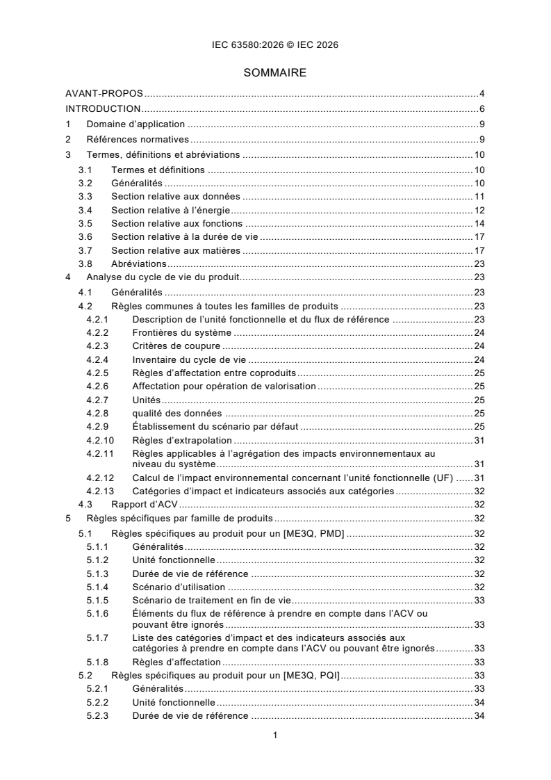 IEC 63580:2026 IEC 63580:2026 - Équipement de mesure des grandeurs électriques et électromagnétiques – Aspects environnementaux - Page 3 preview