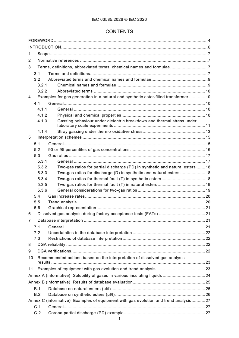 IEC 63585:2026 IEC 63585:2026 - Interpretation of dissolved gas analysis (DGA) in natural and synthetic esters - Page 3 preview