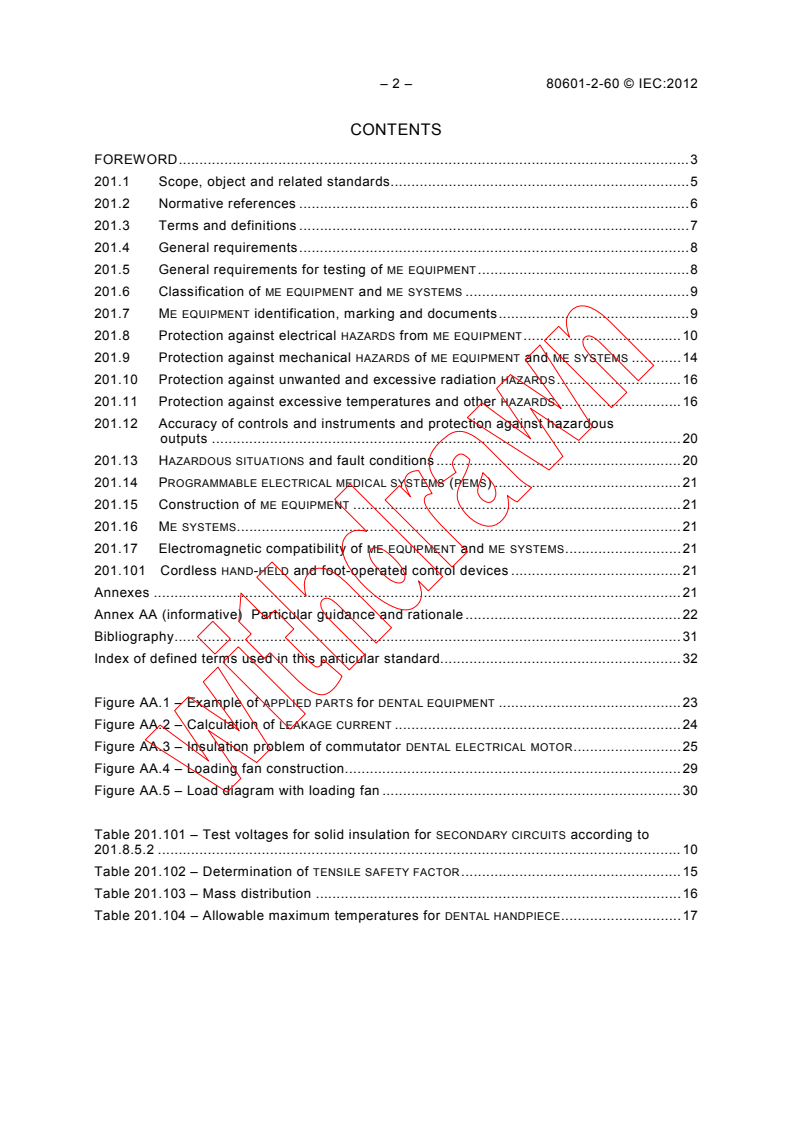 IEC 80601-2-60:2012 IEC 80601-2-60:2012 - Medical electrical equipment - Part 2-60: Particular requirements for the basic safety and essential performance of dental equipment
Released:2/20/2012 - Page 4 preview