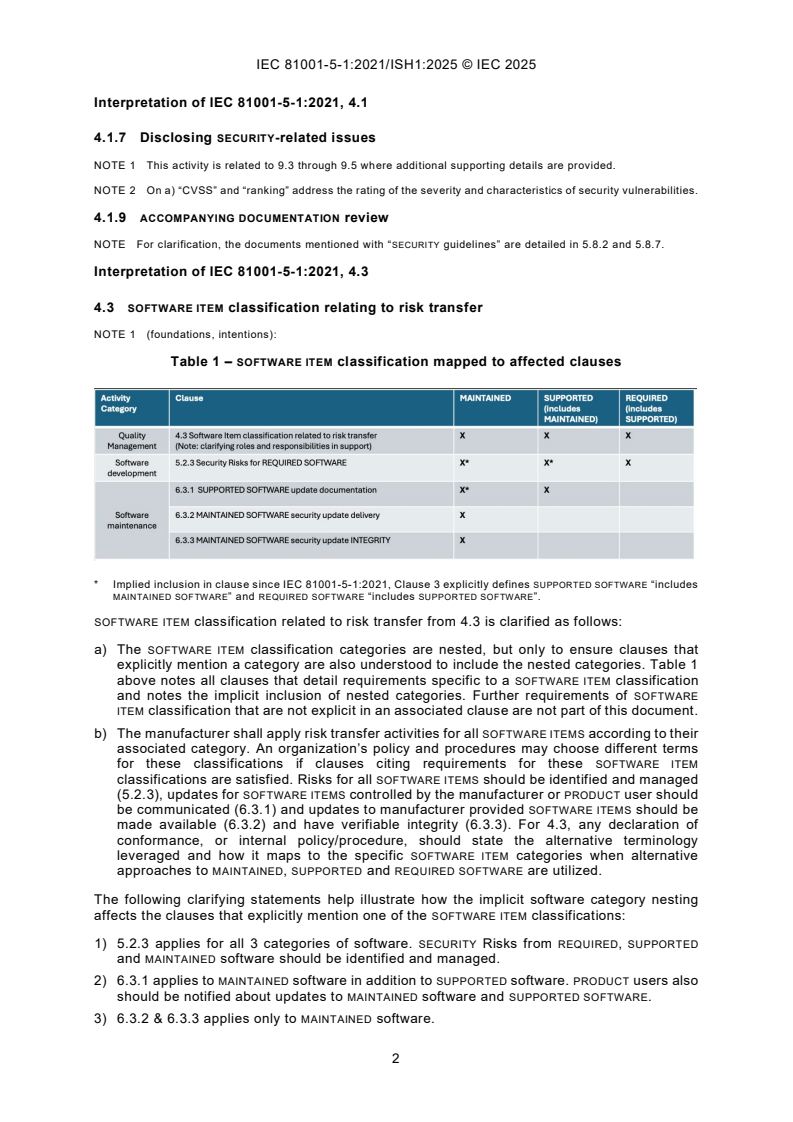 IEC 81001-5-1:2021/ISH1:2025 IEC 81001-5-1:2021/ISH1:2025 - Interpretation Sheet 1 - Health software and health IT systems safety, effectiveness and security - Part 5-1: Security - Activities in the product life cycle
Released:12/4/2025