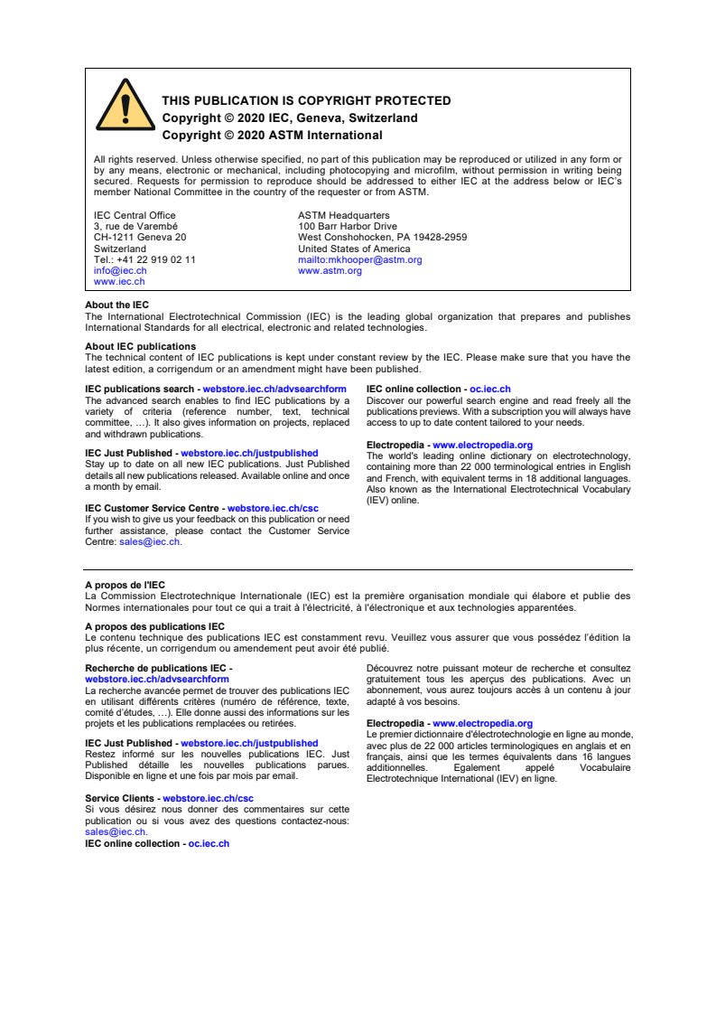 IEC/ASTM 62885-7:2020 IEC/ASTM 62885-7:2020 - Surface cleaning appliances - Part 7: Dry-cleaning robots for household or similar use - Methods for measuring the performance
Released:10/28/2020 - Page 2 preview