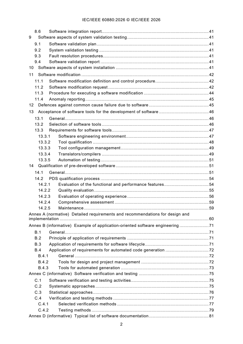 IEC/IEEE 60880:2026 IEC/IEEE 60880:2026 - Nuclear power plants - Instrumentation and control systems important to safety - Software aspects for computer-based systems performing category A functions - Page 4 preview
