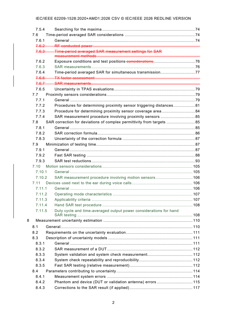 IEC/IEEE 62209-1528:2020 IEC/IEEE 62209-1528:2020+AMD1:2026 CSV - Measurement procedure for the assessment of specific absorption rate of human exposure to radio frequency fields from hand-held and body-mounted wireless communication devices - Part 1528: Human models, instrumentation and procedures (Frequency range of 4 MHz to 10 GHz) - Page 4 preview