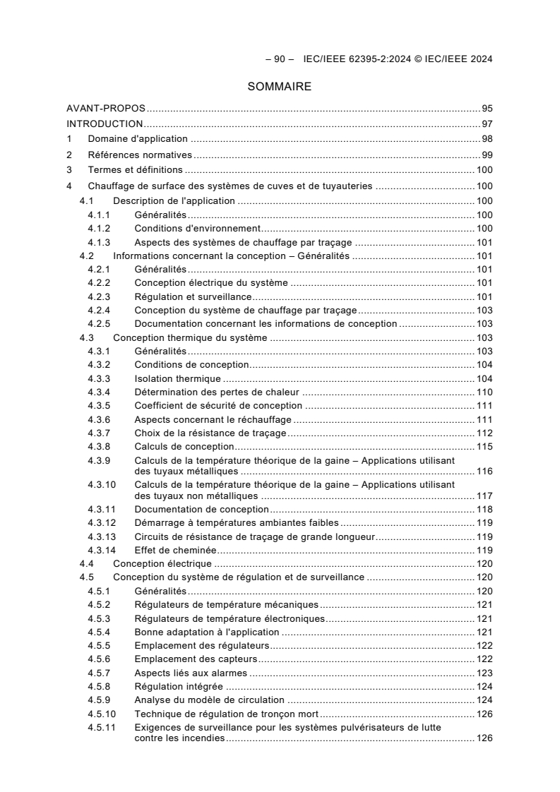 IEC/IEEE 62395-2:2024 iecieee62395-2{ed1.0}fr - Systèmes de traçage par résistance électrique pour applications industrielles et commerciales - Partie 2: Guide d'application pour la conception, l'installation et la maintenance des systèmes - Page 3 preview