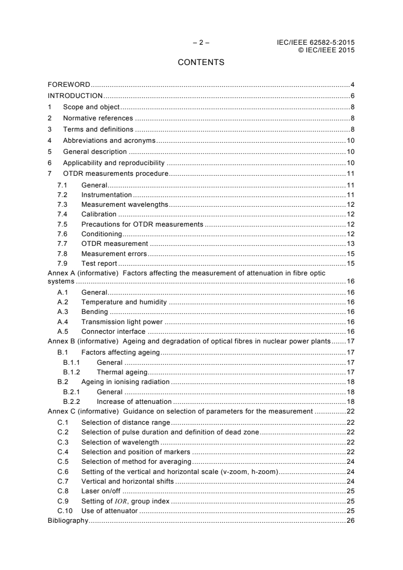 IEC/IEEE 62582-5:2015 IEC/IEEE 62582-5:2015 - Nuclear power plants - Instrumentation and control important to safety - Electrical equipment condition monitoring methods - Part 5: Optical time domain reflectometry
Released:6/19/2015 - Page 4 preview