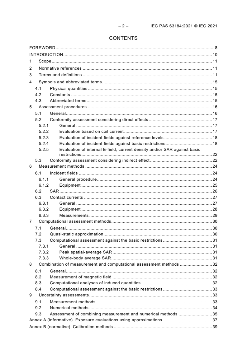 IEC PAS 63184:2021 IEC PAS 63184:2021 - Assessment methods of the human exposure to electric and magnetic fields from wireless power transfer systems - Models, instrumentation, measurement and numerical methods and procedures (frequency range of 1 kHz to 30 MHz)
Released:5/27/2021 - Page 4 preview