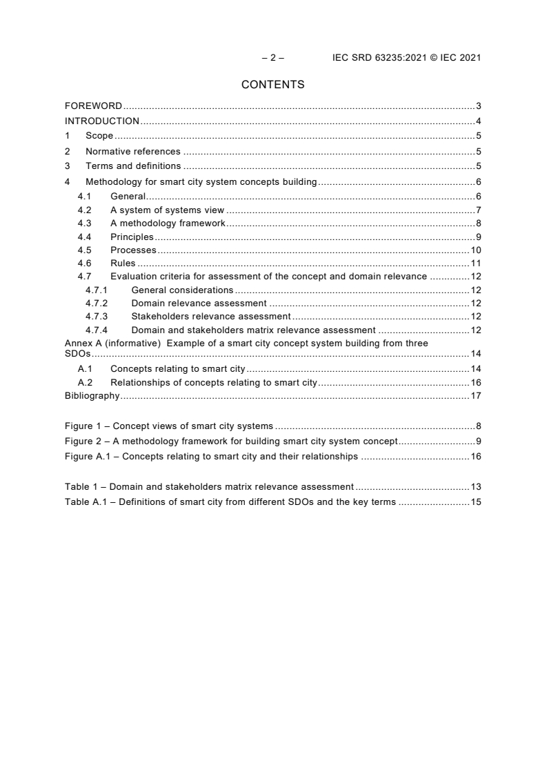 IEC SRD 63235:2021 IEC SRD 63235:2021 - Smart city system - Methodology for concepts building
Released:3/19/2021 - Page 4 preview
