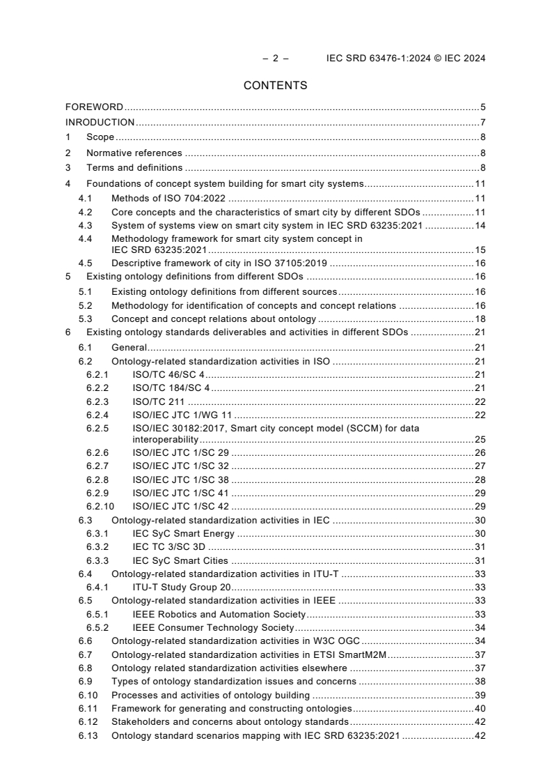 IEC SRD 63476-1:2024 IEC SRD 63476-1:2024 - Smart city system ontology - Part 1: Gap analysis - Page 4 preview